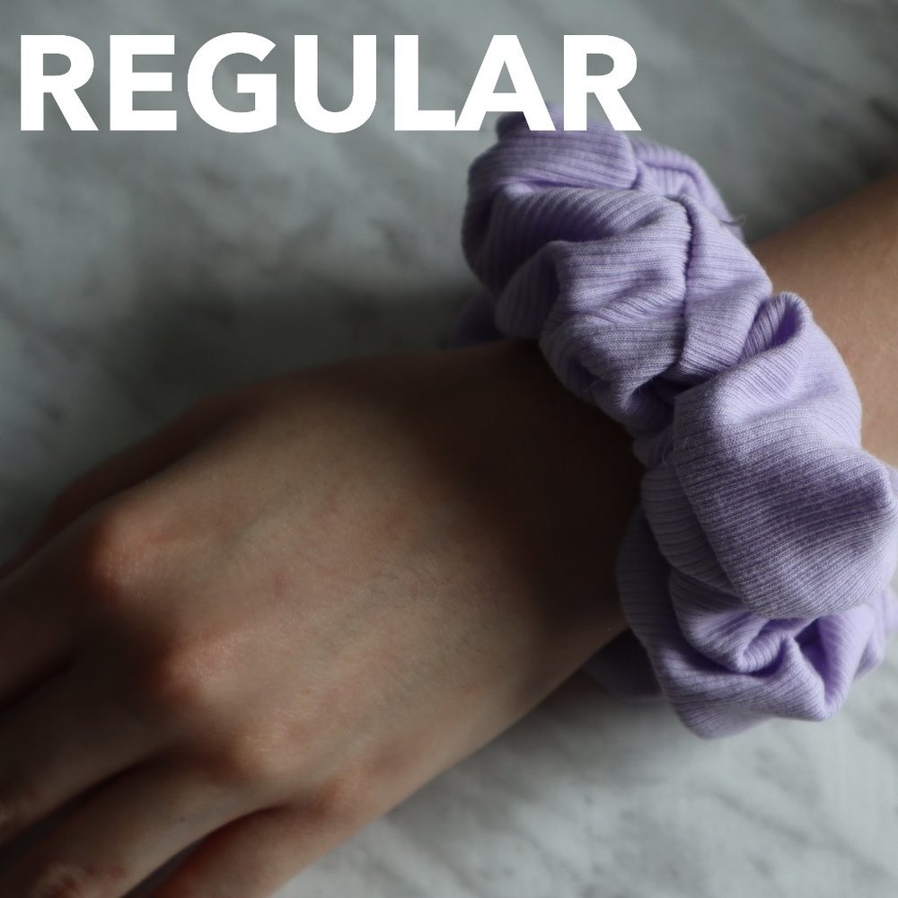 PURPLE RIBBED SCRUNCHIE - Picture 3 of 8